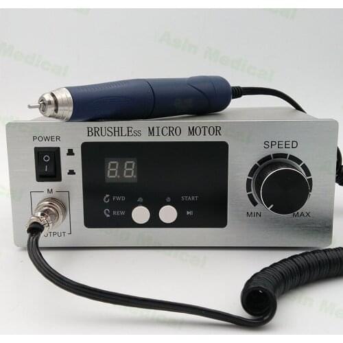 Free shipping Dental Micromotor Polishing Unit 70,000 RPM Brushless Aluminium Shell with lab handpiece dental micro motor