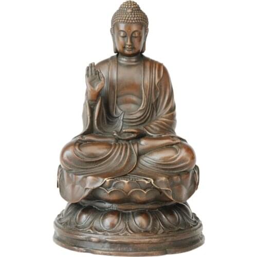 Bronze Brass Amitabha Buddha Statue Sculpture Buddhism Art Buddhist Gifts Home Decoration
