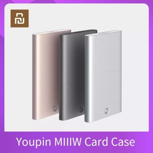 Youpin MIIIW Card Case Automatic Pop Up Box Cover Card Holder Mijia Metal Wallet ID Portable Storage Bank Card Credit Card