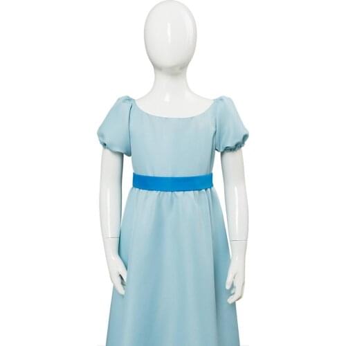 Movie Peter Pan Girls Wendy Cosplay Dress Costume for Kids Children little girl carnival Cosplay Costume dress