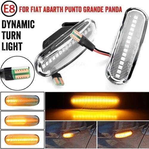 Dynamic Smoke LED side marker light turn signal lamp for Fiat Panda Punto Evo Stilo Qubo Peugeot Citroen Lancia Musa(350)