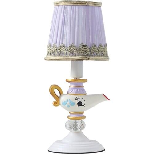 European Cartoon Greek god Table Lamps American Childrens Room Lamp Girl Bedroom Princess Bedside Table Lights Deco Lighting