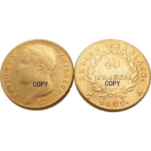 France 40 Francs 1809A 1811A 1812A 3PCS Gold Plated Copy Decorate Coin