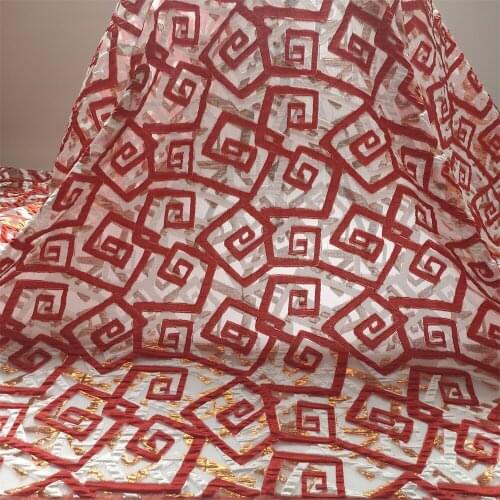 2021Hot Sale African Nigerian Tulle Lace Fabric Organza Embroidery Guipure Party Gown Dress Brocade Jacquard French ogs0010