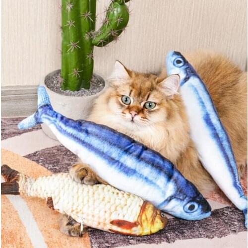 Cat fish toy electric flap fish moving realistic floppy fish twisting fish catnip toy plush interactive cat toy