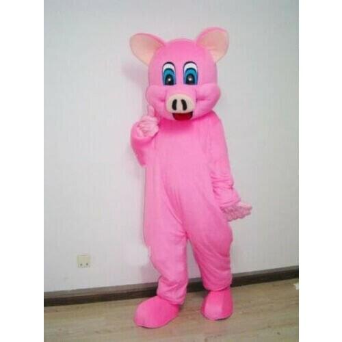Lovey Pink Pig Mascot Costume Suits Cosplay Party Game Fancy Dress Outfits Clothing Carnival Halloween Adults Advertising Parade
