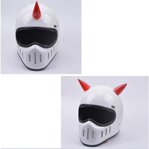 Fashionable Style Devil ' S Horn Motocross Full Face Halloween Cool Cars