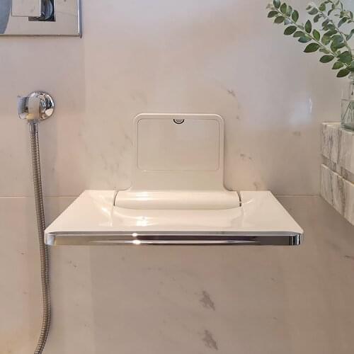 Non Slip Shower Seat Safety Elderly Relax Wall Mounted Folding Chair Shower Bench Comfortable Duschhocker Home Improvement DI50Y