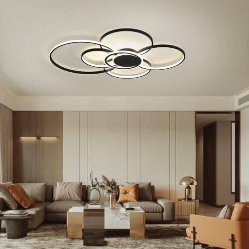 New Modern LED Ceiling Lights Black/Gold Aluminum Ceiling Lamp for living room bedroom led ceiling light lampara techo 110v 220v