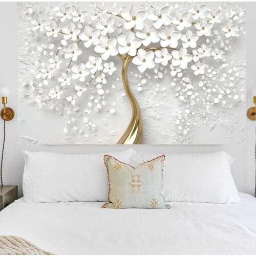 The baking Finish Gold Pearl Tree Canvas Print custom Design Floral Home Modern Home Decoration Fashion Style Reassure