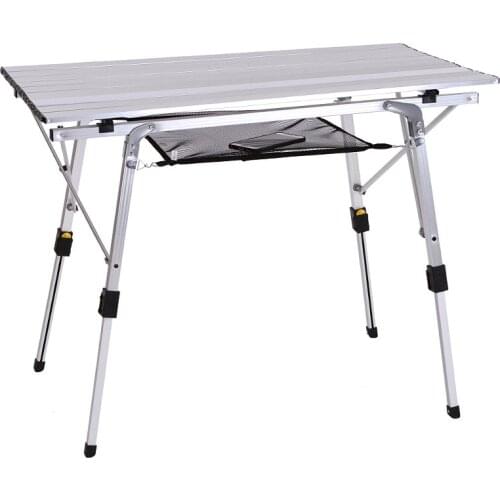 2021 Outdoor All Aluminum Alloy Folding Table Picnic Tables Waterproof Durable Folding Portable Stall Table Desk Beach Modern