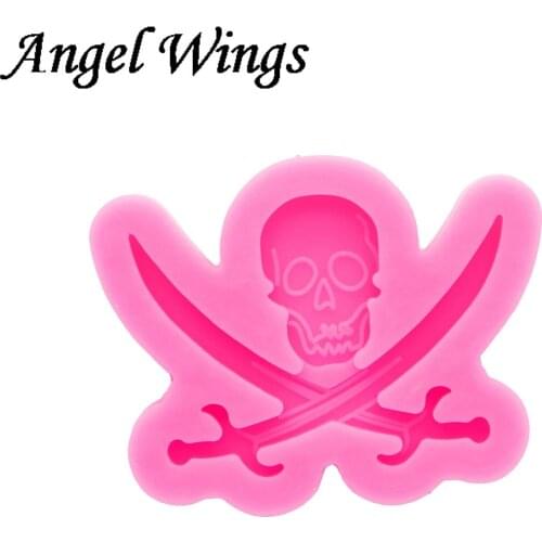 Super Bright Halloween Skull Silicone Molds DIY for Badge Reel Jewelry Epoxy Resin Mould Custom Wholesale DY0679