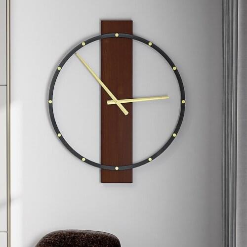 Vintage Retro Round Kitchen Wall Clock Metal Simple Wall Clock Creative Luxury Minimalist Zegar Scienny Office Decor EB5WC