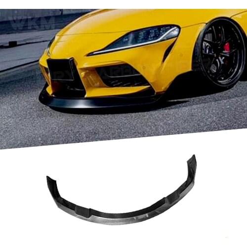 High Quality Carbon Fiber Front Bumper Lip for Toyota Supra 2019 - 2020 FRP Car A Styling
