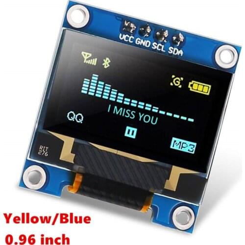 0.96 oled display Blue I2C IIC Serial 128x64 OLED LCD LED ssd1309 0.91 inch oled display Module for Arduino Raspberry Pi Display