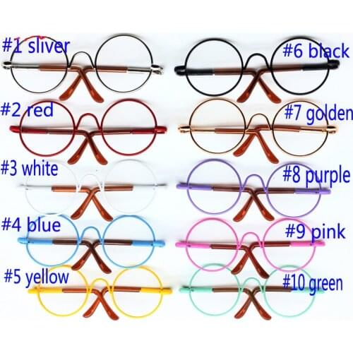1PCS Fashion Round-Shaped Glasses Colorful Sunglasses Suitable For 18inch Dolls As Fit 1/6 Blyth Doll Eye Glasses Accessories
