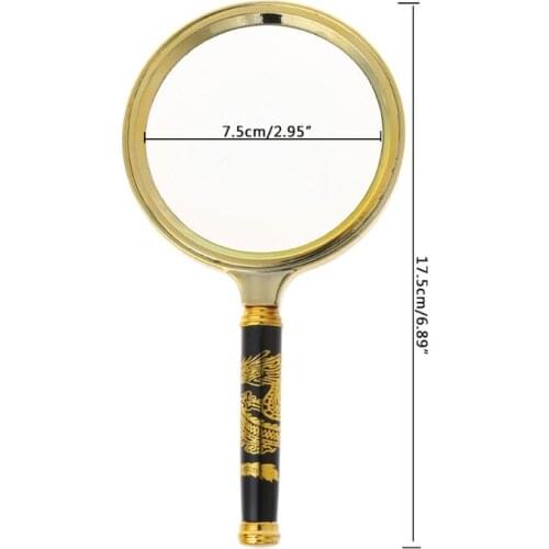 10X 90mm Handheld Magnifier Reading Map Newspaper Magnifying Glass Jewelry Loupe