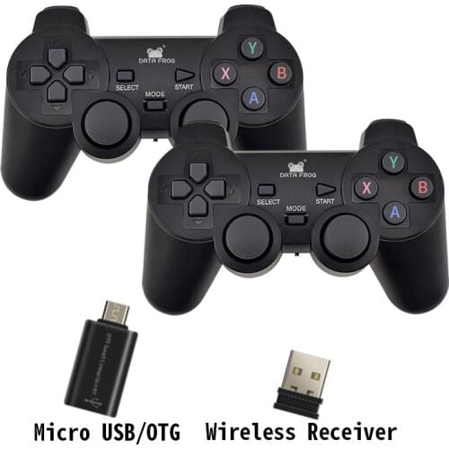 2 Players 2.4G Wireless Game Gamepad Controller For Android Smart Phone Joystick For Android TV Box For PC Joysticks