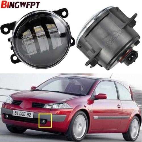 2PCS Car H11 LED Fog Lamp headlight 12V For Renault Megane 2/3 Duster Logan Fluence Koleos Kangoo Sandero Thalia