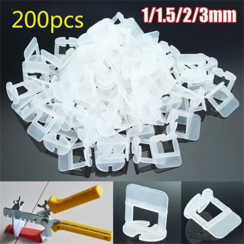 200pcs 1/1.5/2/3mm Tile Levelling Spacers Clips Flooring Tiling Tool For Raimondi System Free shipping