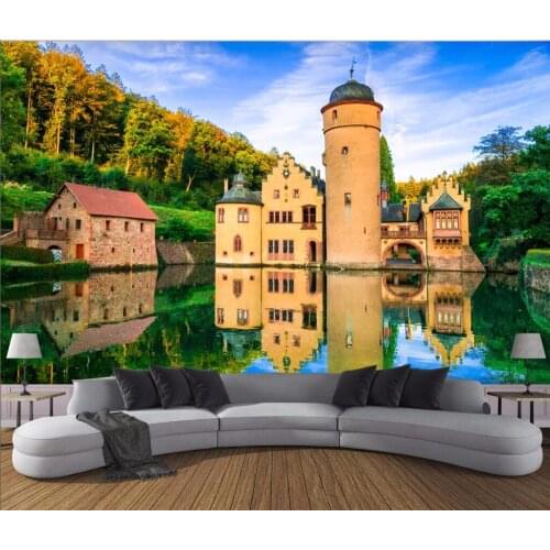 3d wallpaper Custom photo mural German castle scenery picture room decor painting 3d wall mural wallpaper for walls 3 d