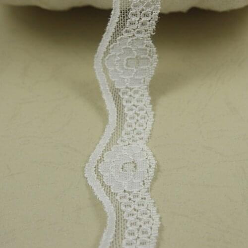 4 yards/lot 30mm width ivory-white Elastic Stretch Lace trim sewing headband accessories