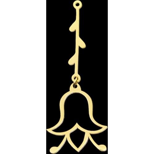 5pcs/lot 100% Stainless Steel Two-section Flowers DIY Earring Pendant Charm Wholesale Jewelry Necklace Making Charms