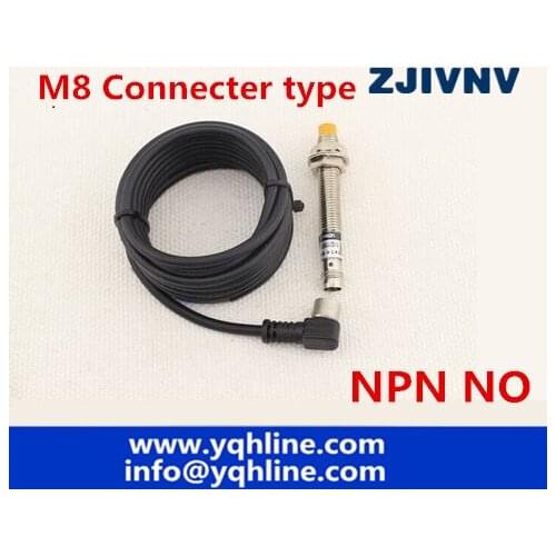 5PCS M8 Connector type proximity switch normally open inductive sensor NPN NO DC 3 wires high quality sensor with plug