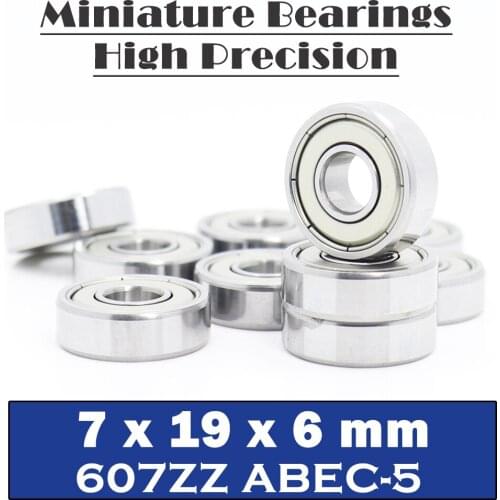 607ZZ Bearing ABEC-5 10PCS 7x19x6 MM Miniature 607Z Ball Bearings 607 ZZ EMQ Z3 V3