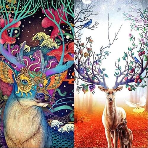 5D Diamond Painting Disney Diamond Embroidery Full Drill Color Sika Deer Living Room Diy Mosaic Cross Stitch Kits Home Decor