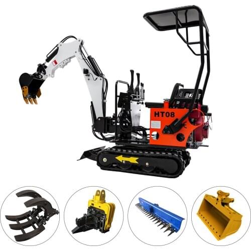 Shandong Chinese Cheap Price Farm Small Excavator 0.8Ton For Sale