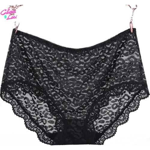 Chau Lui Plus Size XL-6XL Fashion High Quality Womens Panties Transparent Underwear Women Lace Soft Briefs Sexy Lingerie