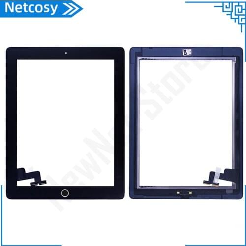 For iPad 2 A1395 A1396 A1397 Touch Glass Screen Digitizer Home Button repair part A1395 A1396 A1397 Tablet Touch panel