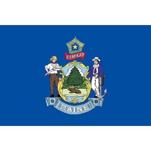 Maine Flag USA State Polyester Customized Banner w/ 2 Nickel Grommets 90*150cm/60*90cm