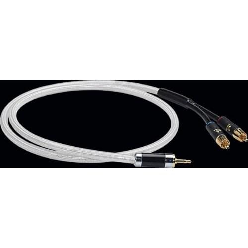 Hifi 3.5mm to 2RCA Cable Hi-end Copper and Silver-plated 3.5 Aux to Dual RCA Audio Cable