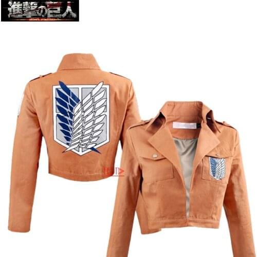 Anime Attack on Titan Shingeki No Kyojin Levi Hanji Zoe Sasha Cosplay Costume Jacket Suit Unisex Top Cloth Anime Party costume