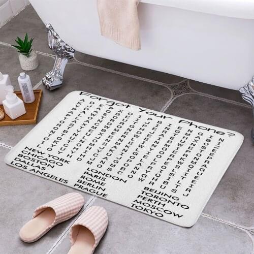 Forgot Your Phone CITIES 3D Print Doormats Rectangle Non-Slip DoorMat Bedroom Kitchen Entrance Print Door rugs Dropshipping