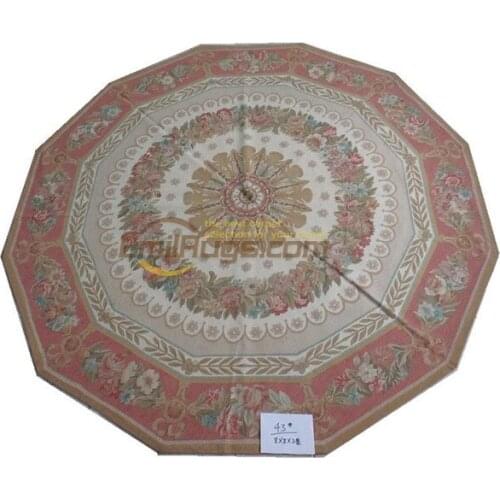 Rugs for bedroom round aubusson rug handmade woolen carpets 244CMX244CM (8 'X 8') 43 8x8 2 gc125aub yg15