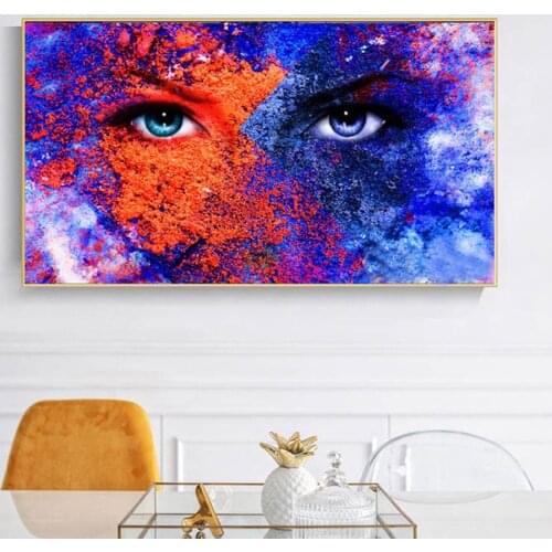 Full Square Round Diamond Painting Abstract Painting Eye 5D DIY Diamond Embroidery Mosaic Art Set Home Decoration EE1860