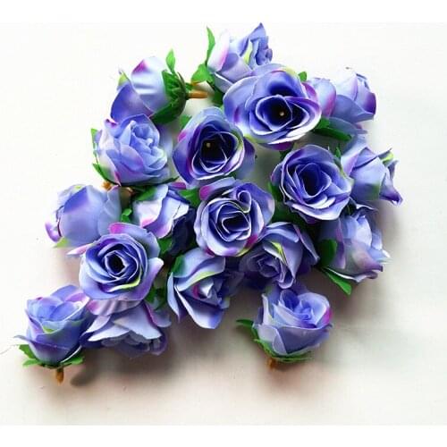 Mini Rose Head DIY Accessories Small Artificial Flower Wedding Decor Silk Flowers Home Christmas Decoration Craft
