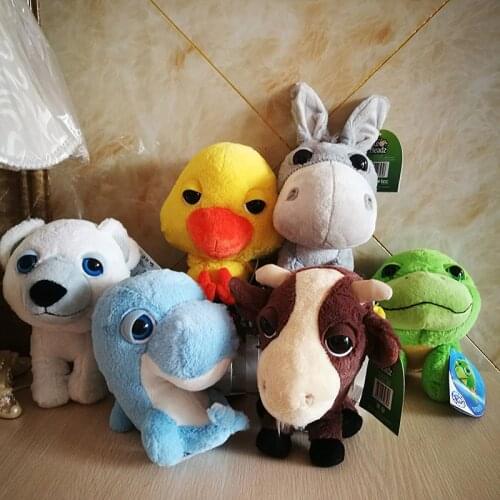 Soft plush toy children toy big head ocean buddies dolphin cattle tiger elephant plush toys stuffed animals kids baby toys