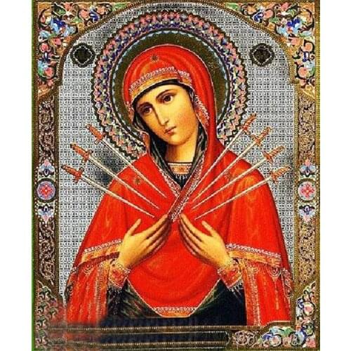 New DIY Square Diamond Painting Russian Religion Notre Dame Home Decor Diamond Embroidery Cross Stitch Kits Mosaic Christmas