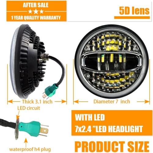 New 7 inch LED Headlight Motorcycle Headlamp for Touring Street Glide Road King Ultra Classic Electra Glide Fat Boy Tri Cvo