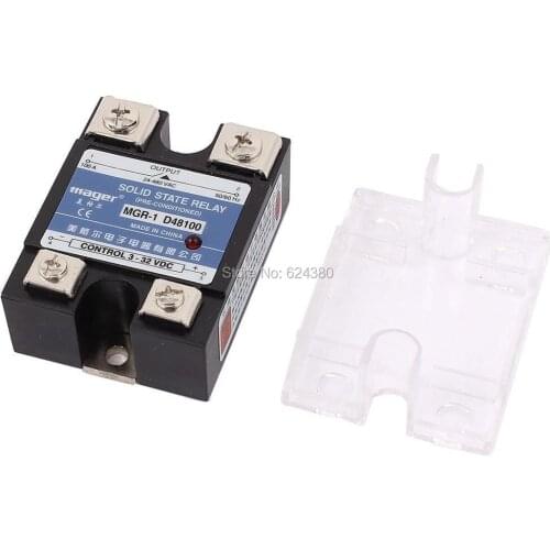 D48100 DC 3-32V to AC 24-480V 100A Single Phase Solid State Relay