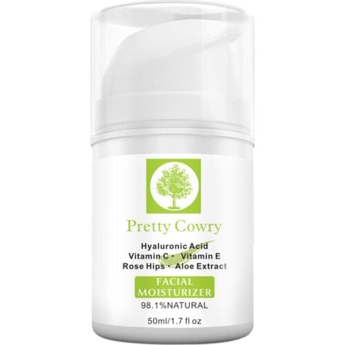 50ML Pretty Cowry Skin Care Vitamin VC Aloe Whitening Cream Face Delicate Tightening Pores Moisturizing Anti Aging Wrinkles