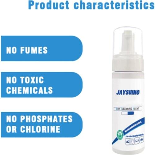 Foam Cleaner Detergent Down Wash-free Spray Waterless Foam Cleaner Cleaning Waterless for Clothing Shoes Bag Dry Cleaning Agent