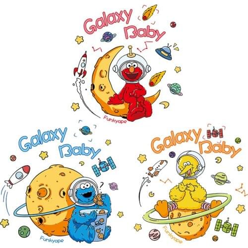 Popular space aviation animal clothing T-shirt printing stickers DIY decoration children clothes with cartoon patterns