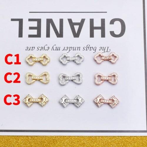 Jewelry Making Supplies High Quality Copper Zirconia Rhinestone Findings DIY Long Pearls Necklace Pendant Accessories Spacers