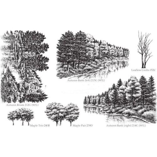 The forest Clear Stamp for Scrapbooking Transparent Silicone Rubber DIY Photo Album Decor 0794