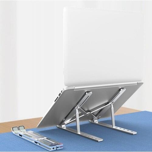 Ten Gear Adjustable Notebook Stand Computer Stand Folding Tablet Ipad Stand Base Heightened Lift Portable Heat Dissipation